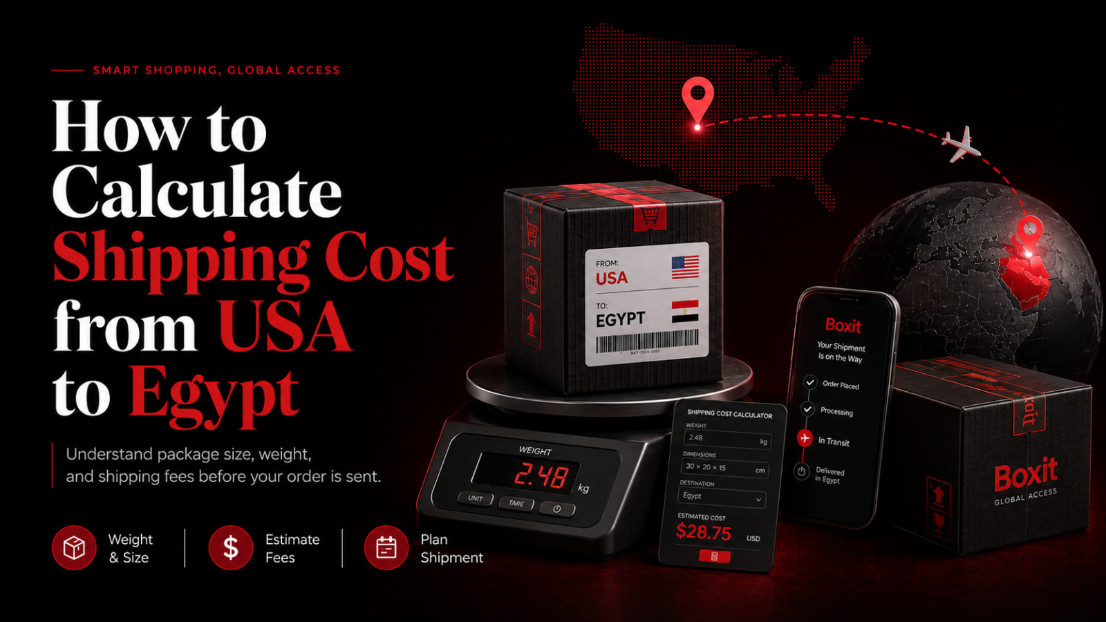 How to Calculate Shipping Cost from USA to Egypt