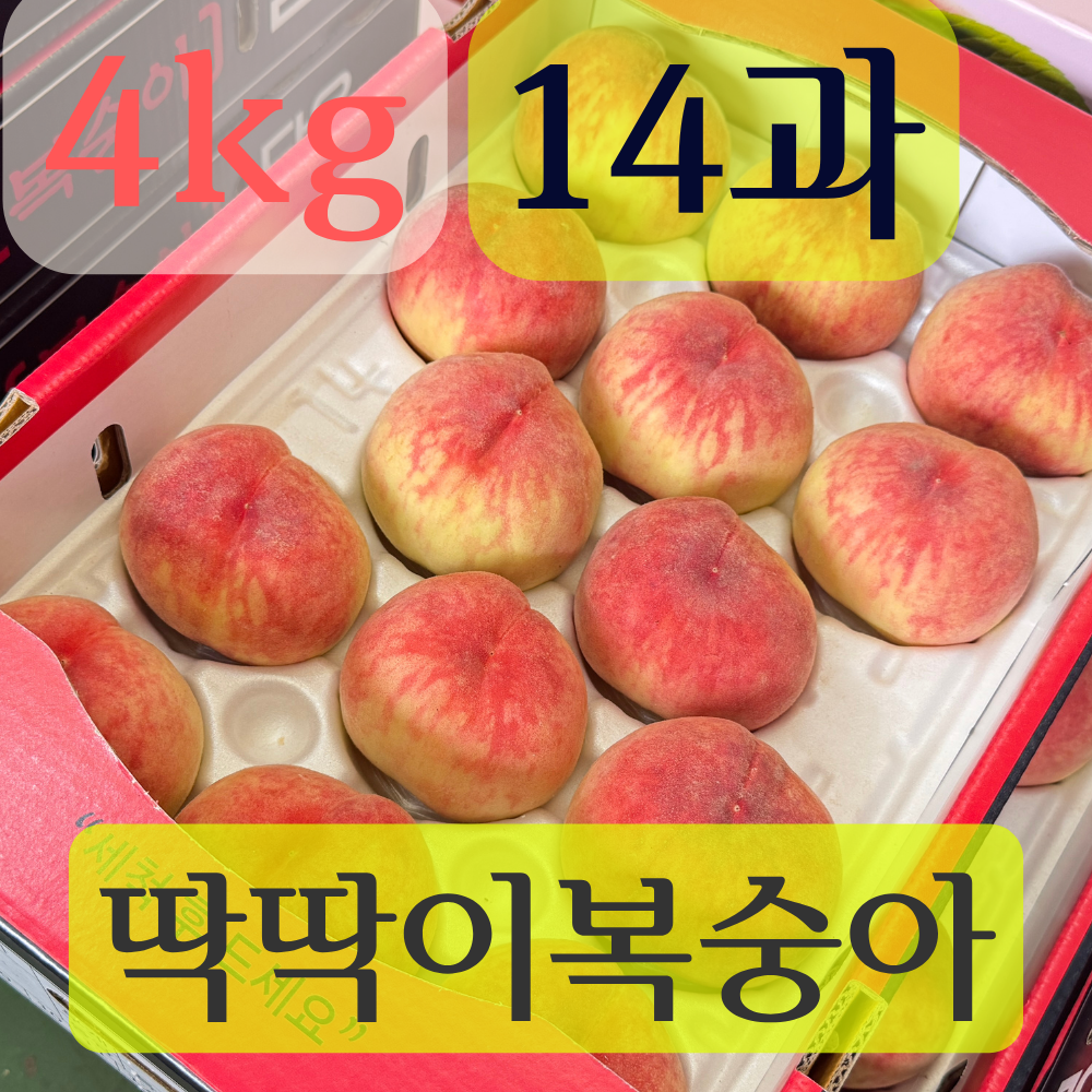 아삭아삭 딱딱이 복숭아 2kg / 4kg 5