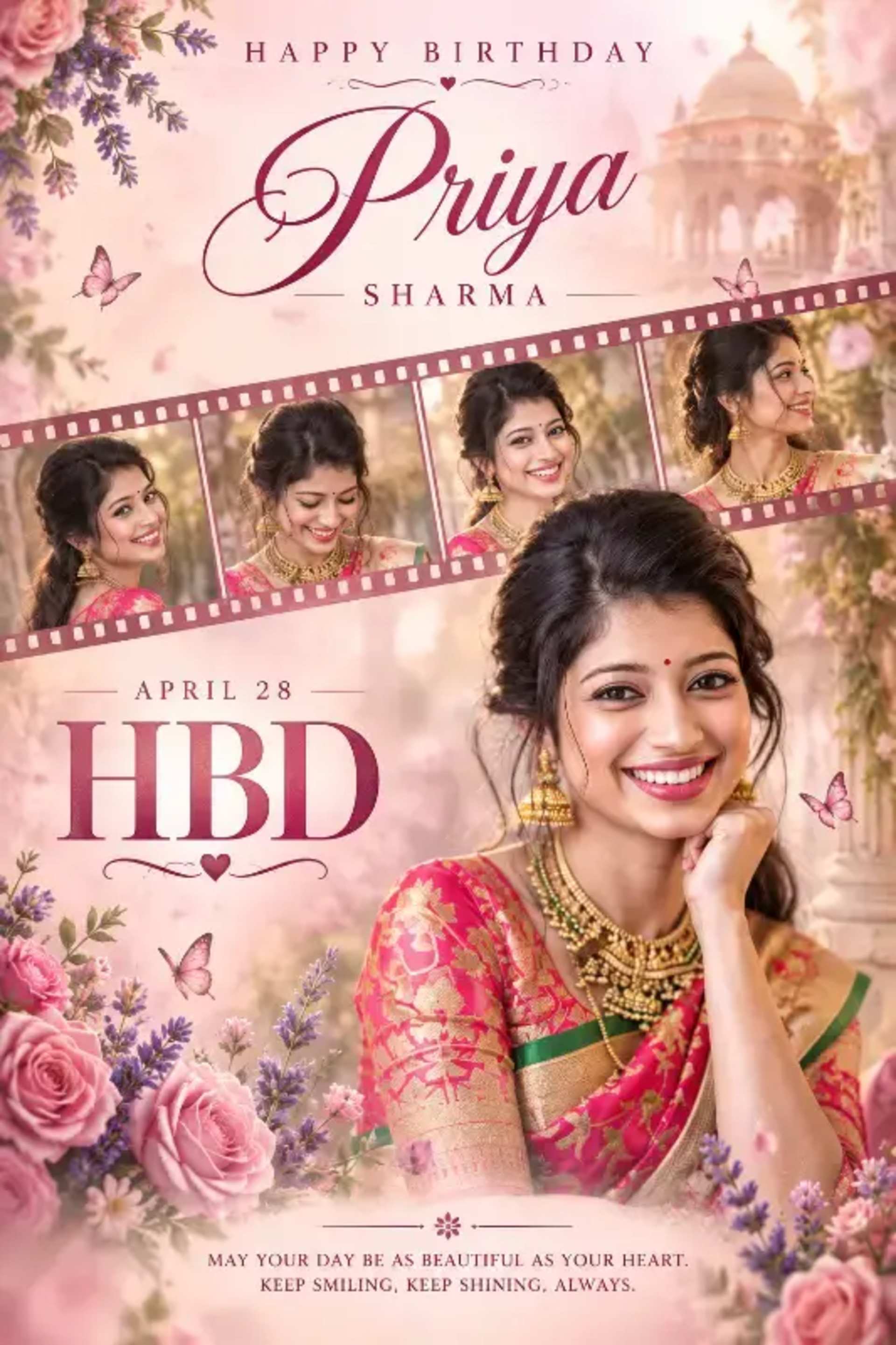 Personalized AI Birthday Poster from Your Photo prompt - Personalized Poster, Birthday Poster, AI Photo Poster, Custom Artwork, Luxury Design, Indian Editorial, Portrait Generation, Gift Idea