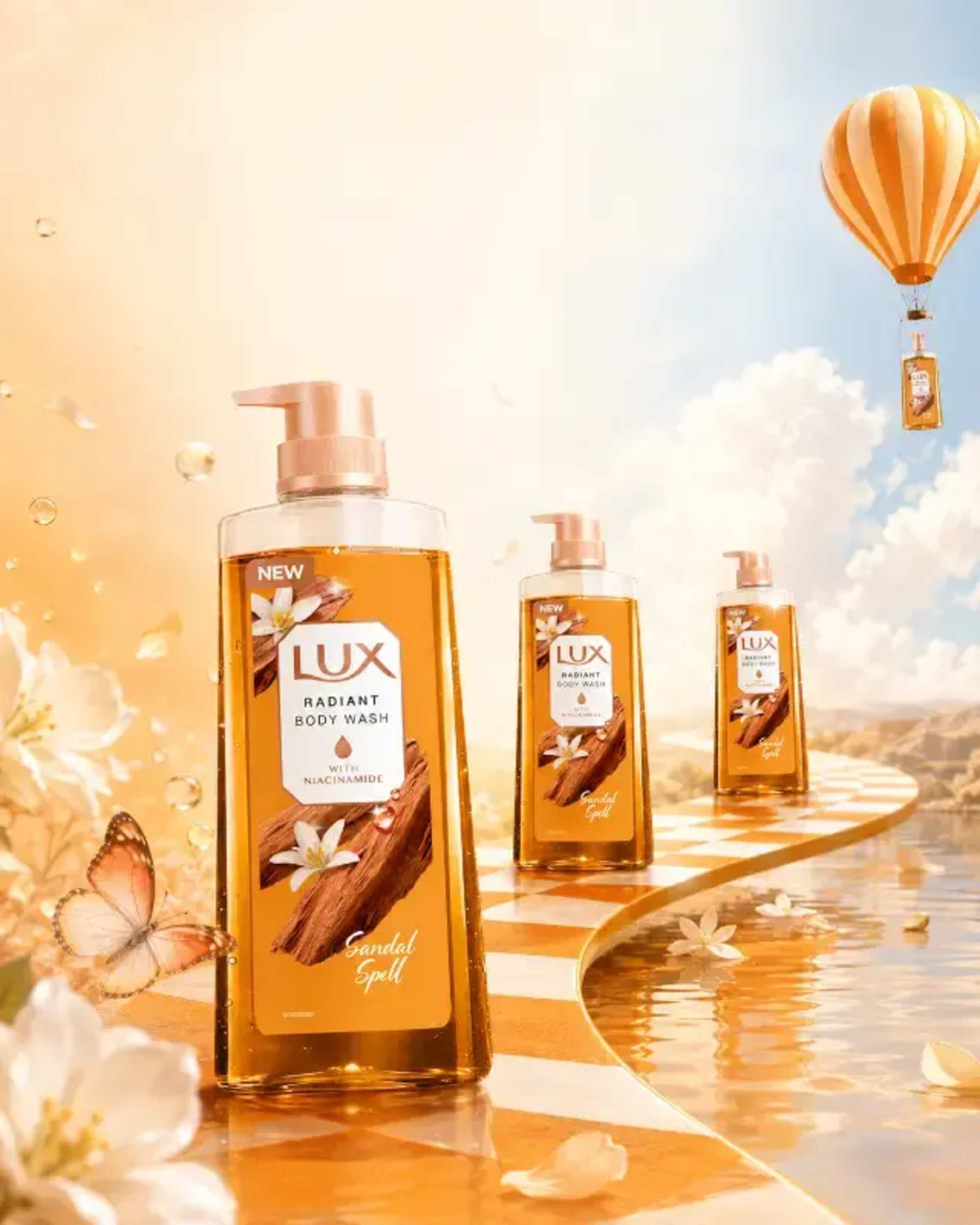 Premium Cosmetic Ad Banner (Vertical 4:5) prompt - cosmetic ad, product photography, beauty campaign, vertical banner, fantasy landscape, AI image prompt, midjourney prompt, dall-e prompt, stable diffusion