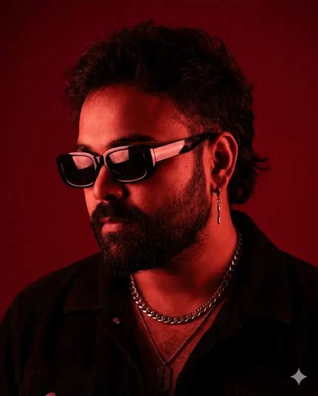 Red theme closeup Shot of a man prompt - cinematic portrait photography, AI generated fashion editorial, hyper-realistic male portrait, red lighting studio aesthetic, identity preserved AI art, 8K detailed AI image, professional studio lighting, high-fashion AI model, moody character design, full-frame cinema look