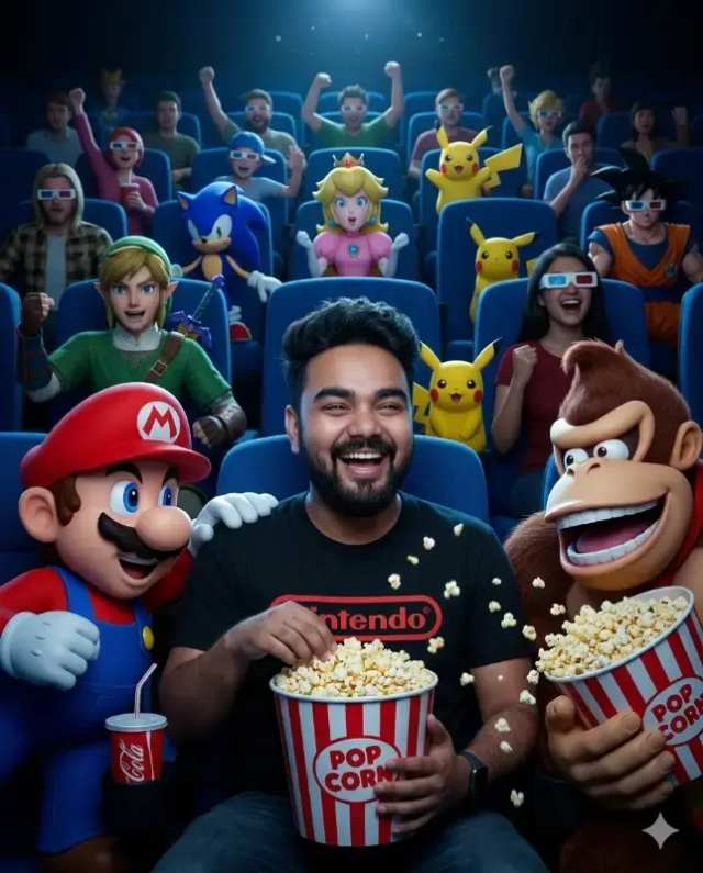 Photorealistic Man Gaming Icons Theater AI prompt