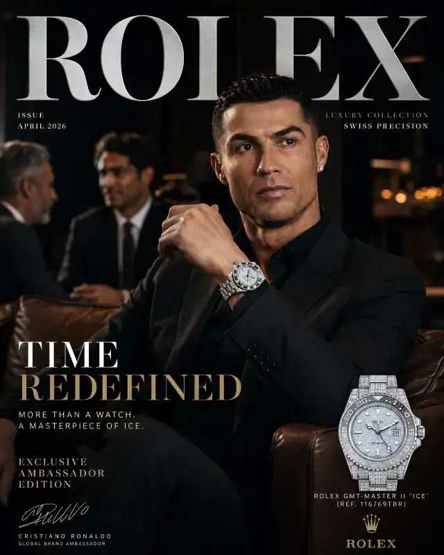 Luxury Watch Magazine Cover Advertisement Prompt AI prompt