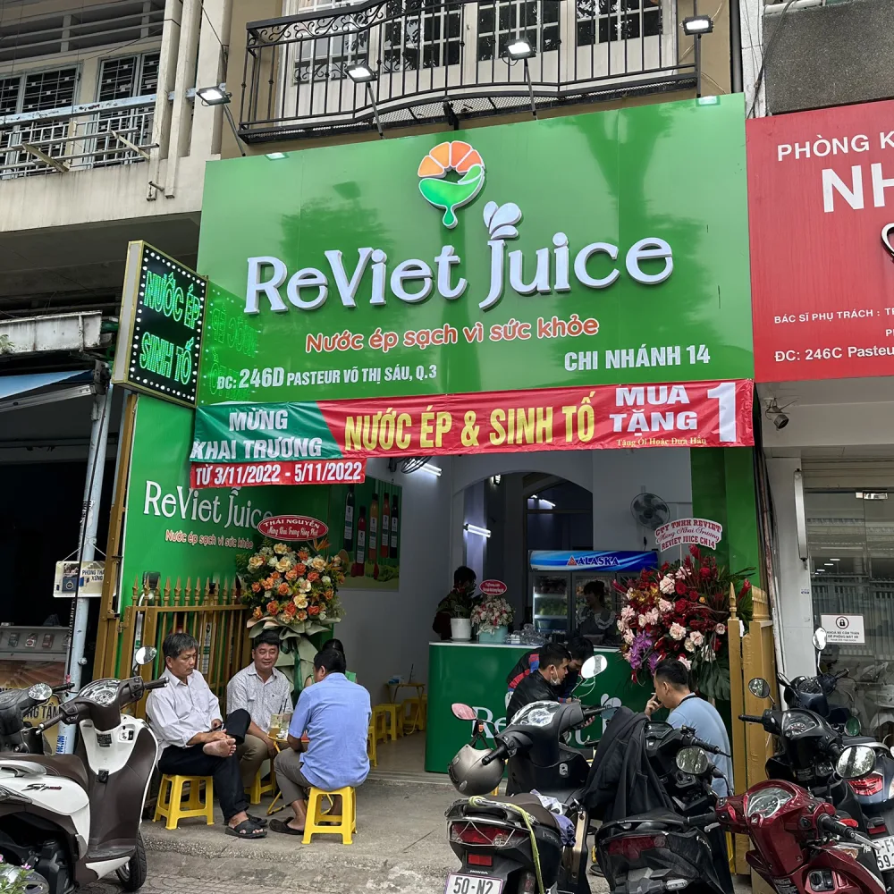 Slide chi nhánh đã triển khai - ReViet Juice