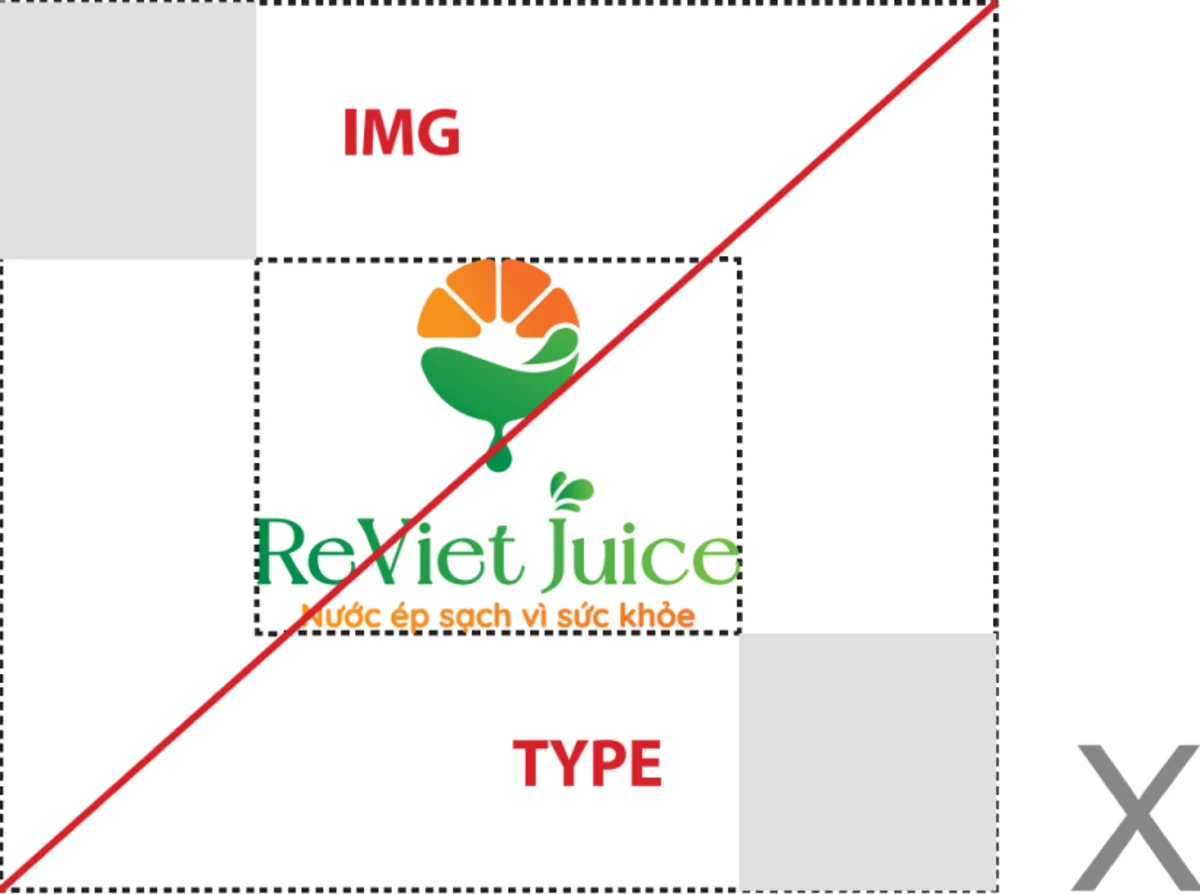 Khoảng cách an toàn biểu tượng của Logo ReViet Juice