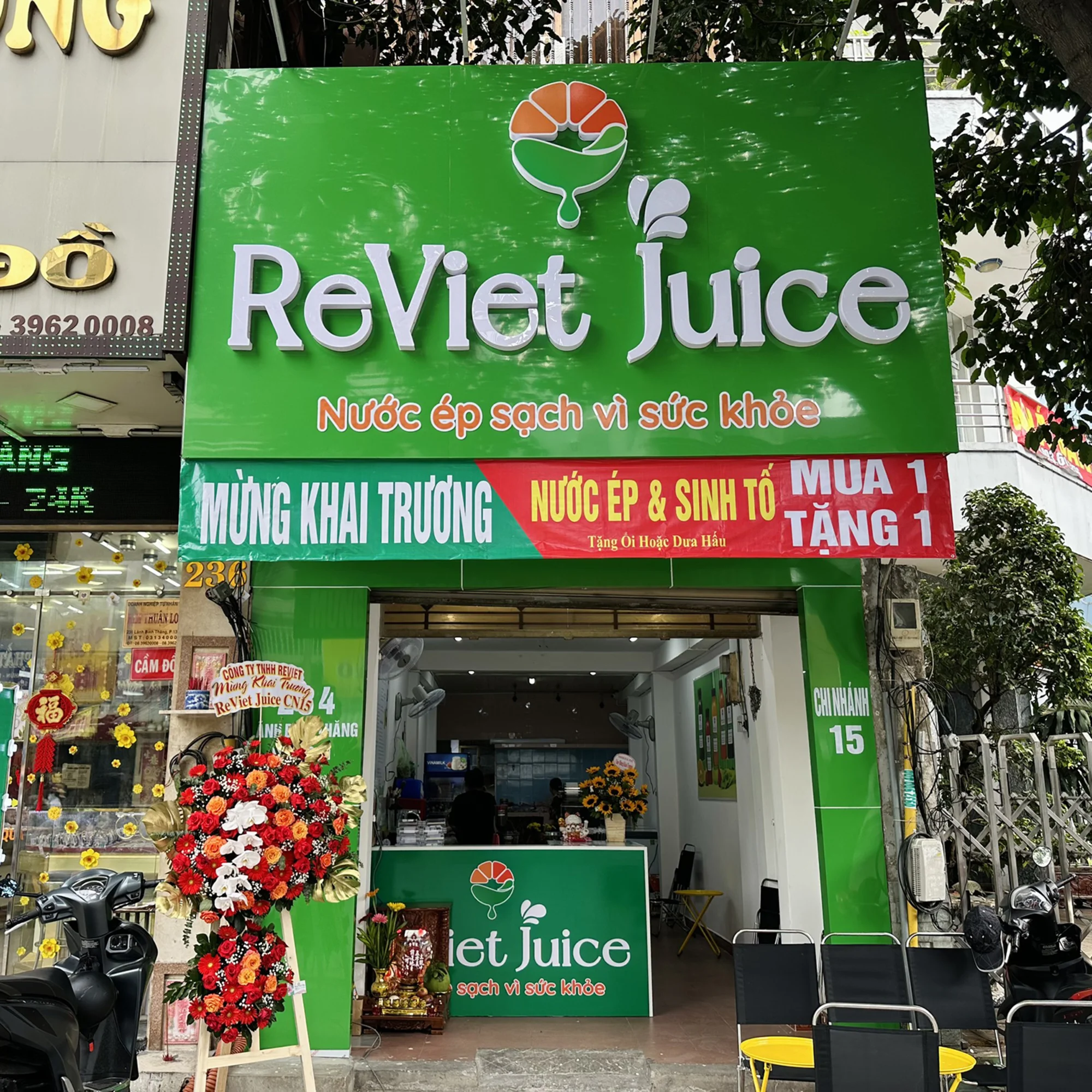 Slide chi nhánh đã triển khai - ReViet Juice