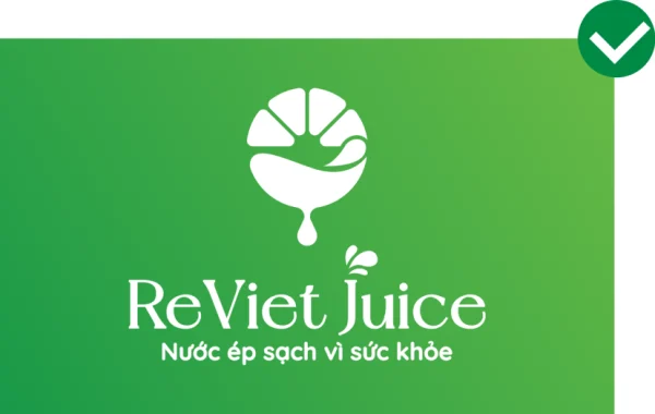 Phiên bản âm bản màu logo của ReViet Juice