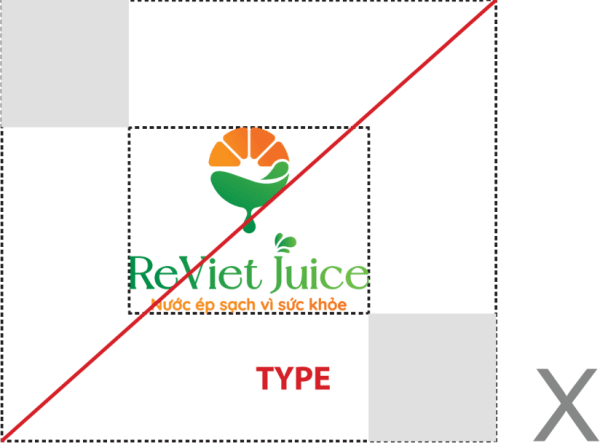 Khoảng cách an toàn biểu tượng của Logo ReViet Juice