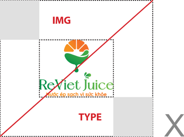 Khoảng cách an toàn biểu tượng của Logo ReViet Juice