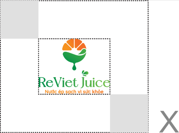 Khoảng cách an toàn biểu tượng của Logo ReViet Juice