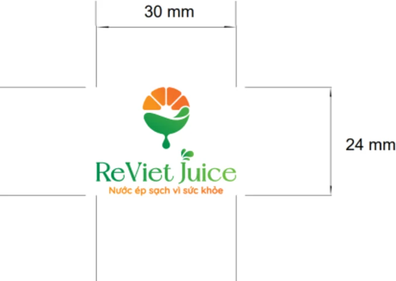 KÍCH THƯỚC TỐI THIỂU CỦA LOGO ReViet Juice