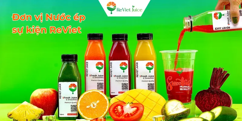 Nước ép sự kiện ReViet đồng hành cùng Shopee