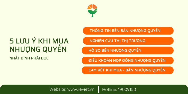 5 lưu ý khi mua nhượng quyền bạn nên nắm rõ