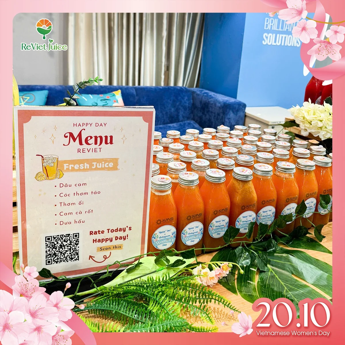 Điểm qua cách trang trí tiệc của Nước ép ReViet