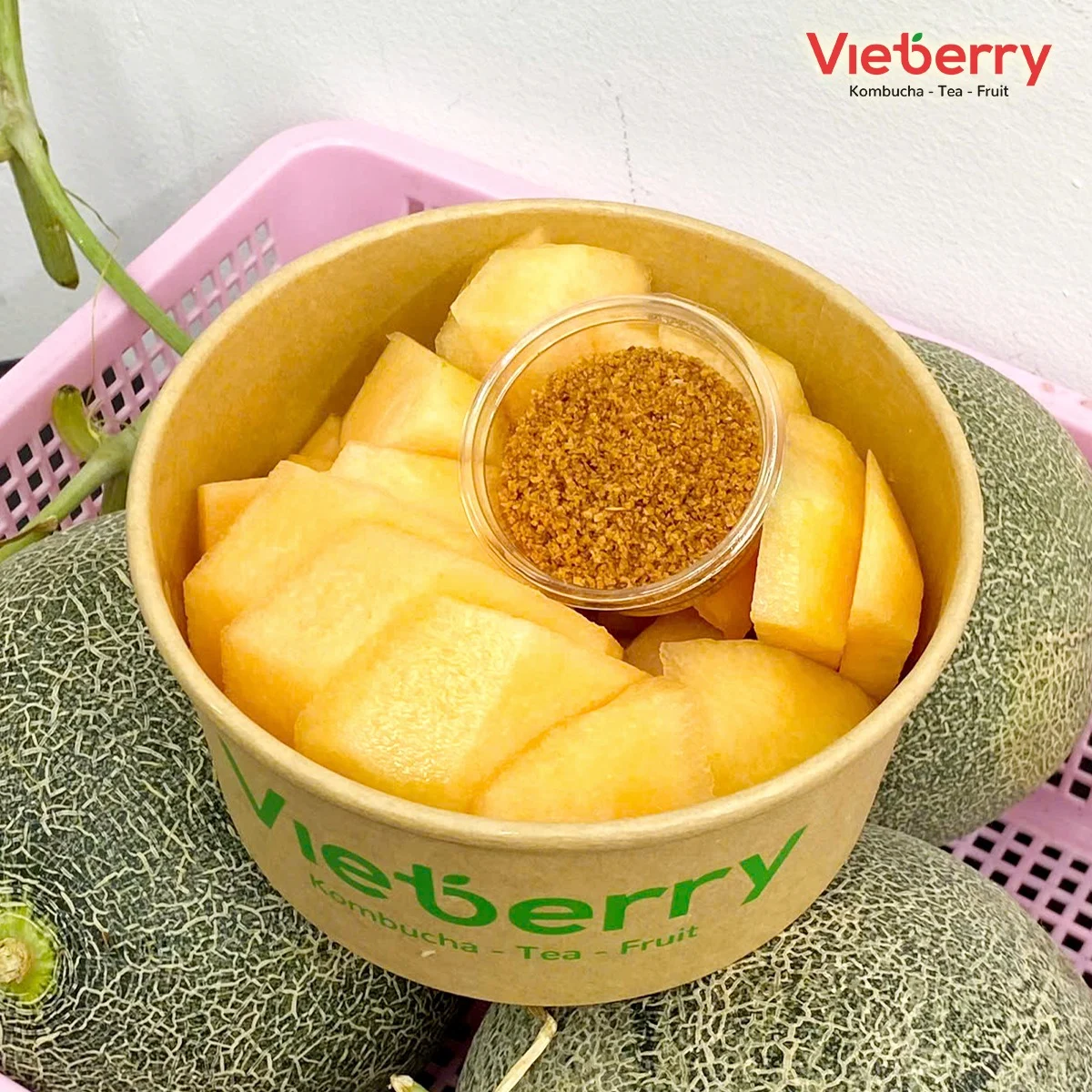 Hộp Dưa lưới cắt sẵn Vietberry