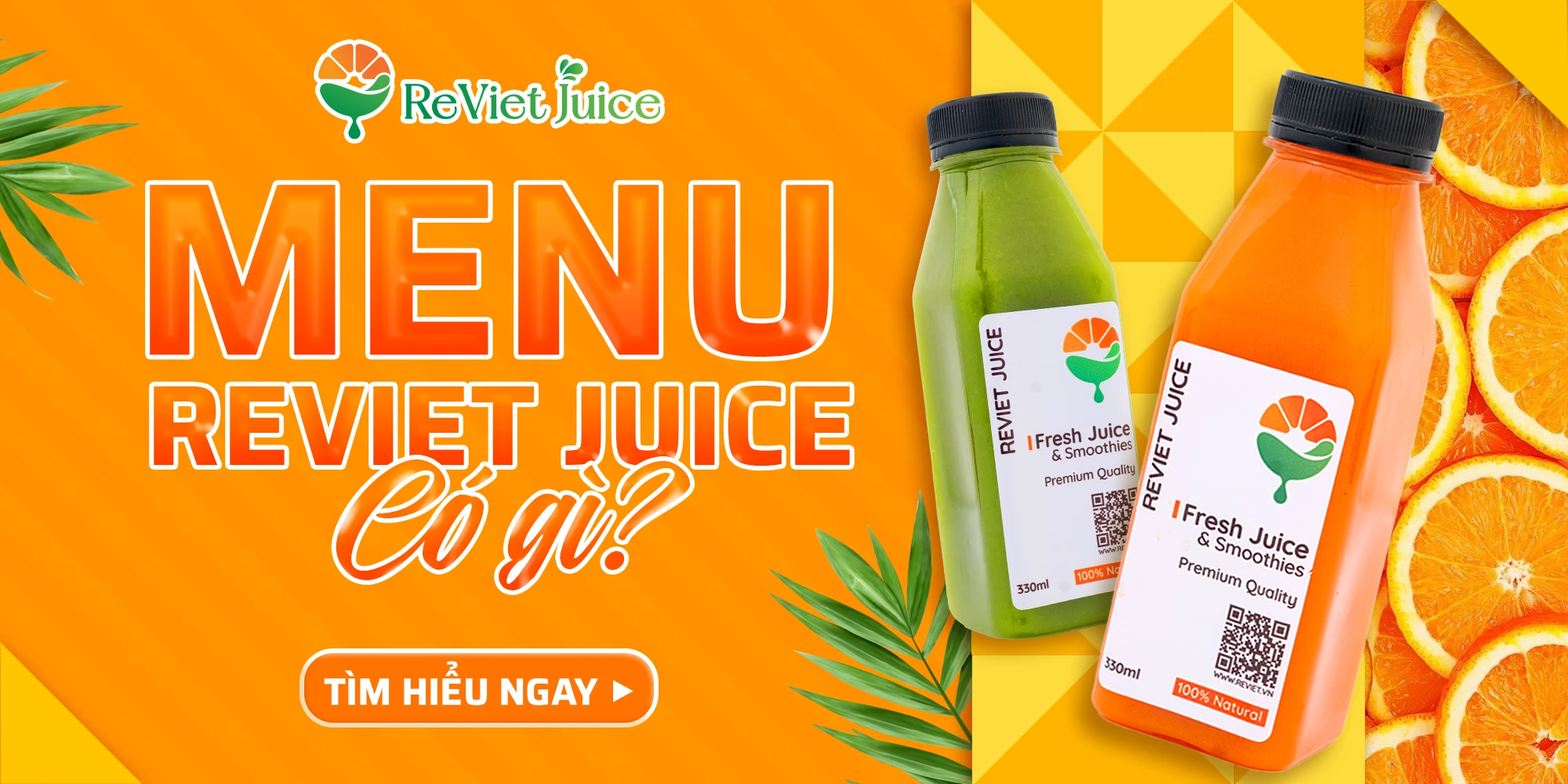 Menu nước ép ReViet