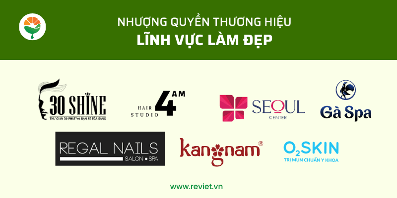 nhượng quyền thương hiệu lĩnh vực làm đẹp