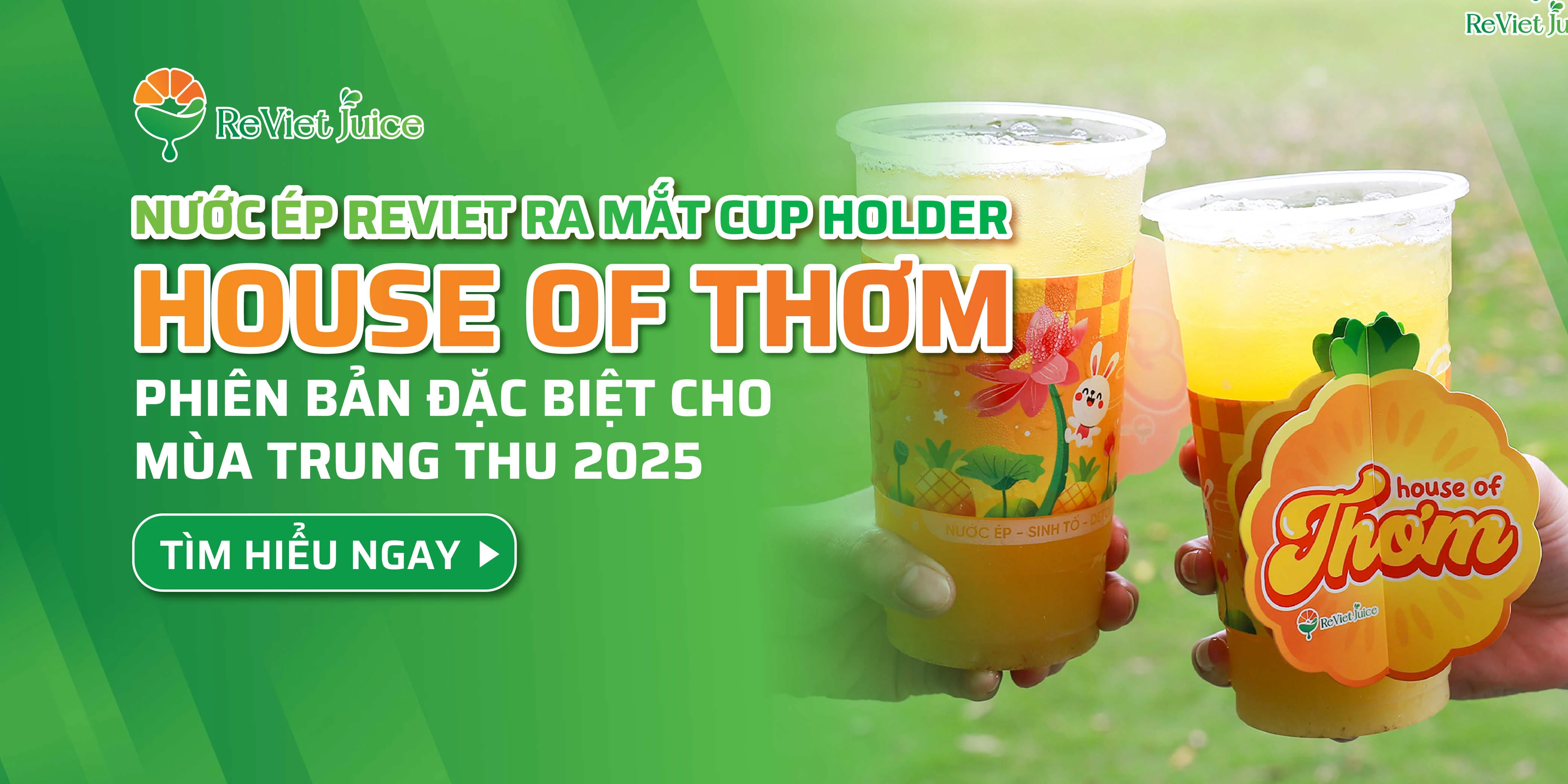 Nước ép ReViet ra mắt Cup Holder HOUSE OF THƠM phiên bản đặc biệt cho mùa Trung Thu 2025