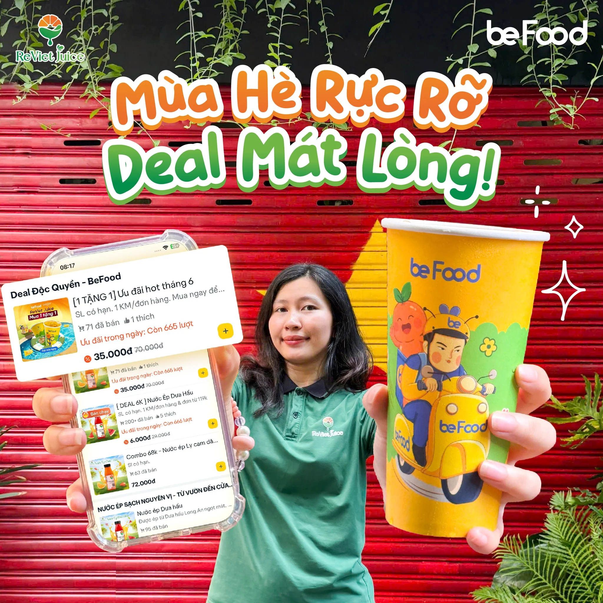 [NƯỚC ÉP REVIET x BEFOOD] MÙA HÈ RỰC RỠ, DEAL MÁT LÒNG!