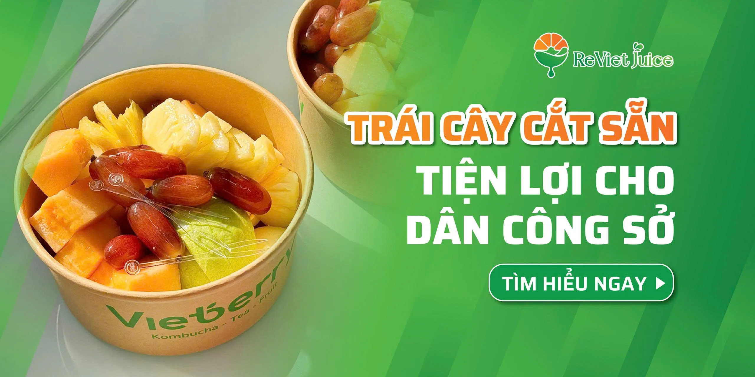 Trái cây cắt sẵn tiện lợi cho dân công sở