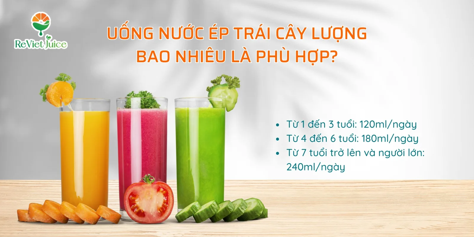 Uống nước ép trái cây lượng bao nhiêu là phù hợp?