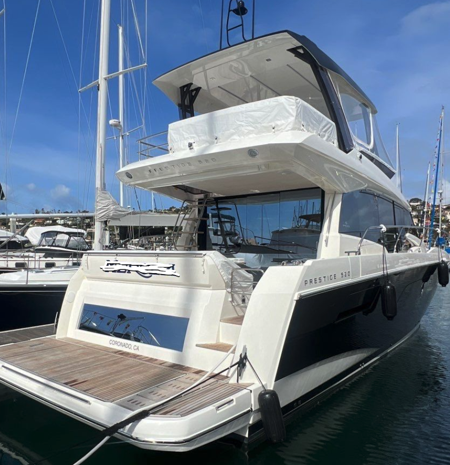 52ft Prestige motoryacht — night passage training out of San Diego