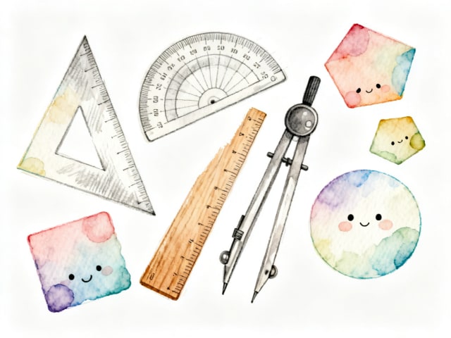 Ilustracja modułu: Podstawy geometrii: figury, kąty, symetria