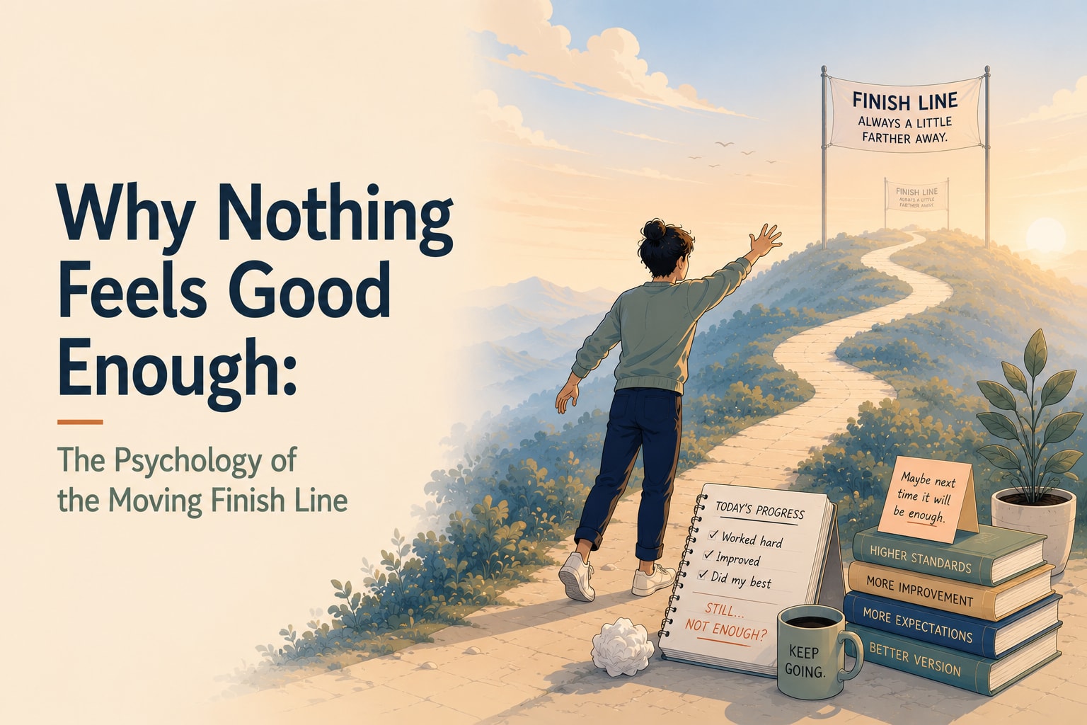 Why Nothing Feels Good Enough: The Psychology of the Moving Finish Line