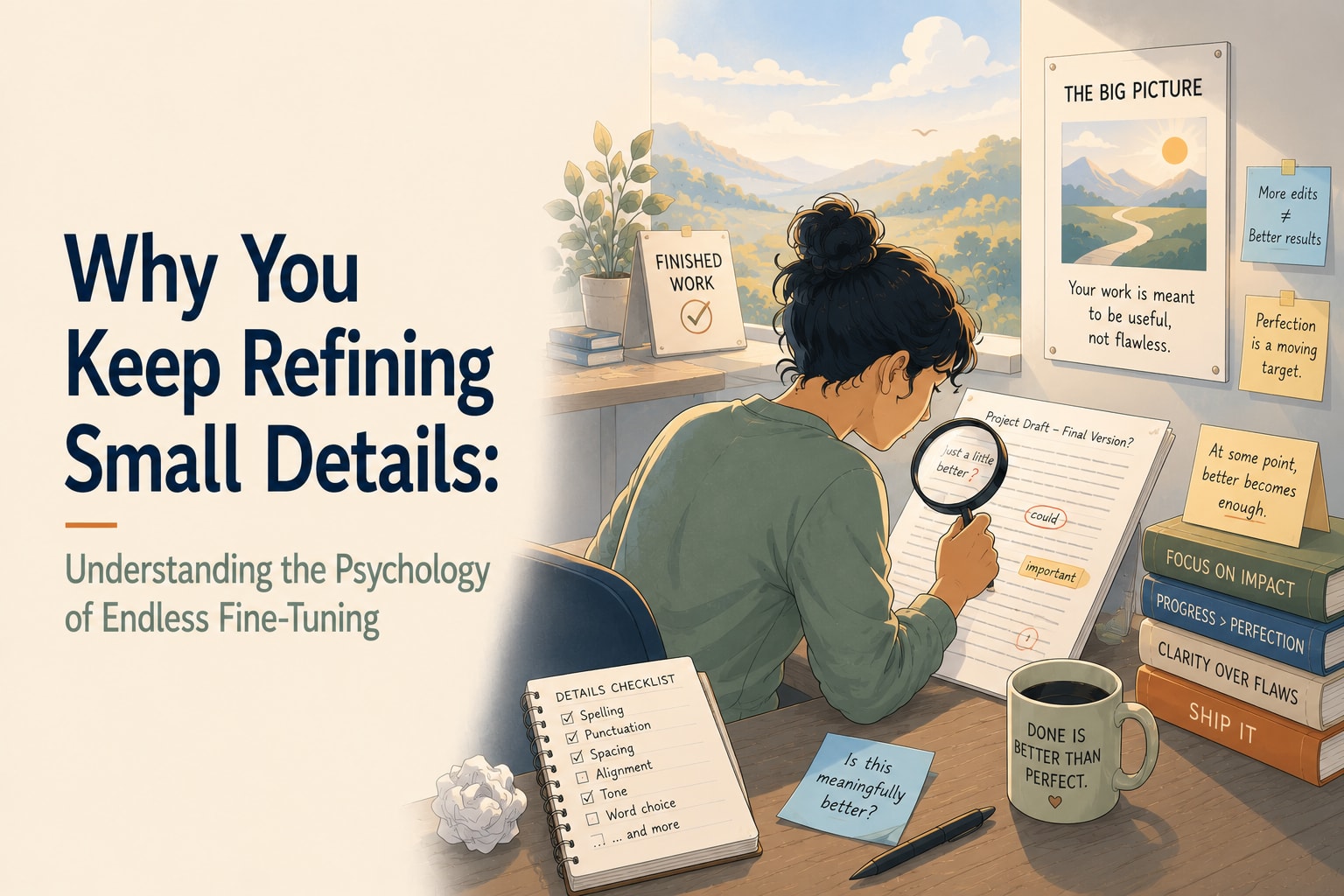 "Why You Keep Refining Small Details: Understanding the Psychology of Endless Fine-Tuning