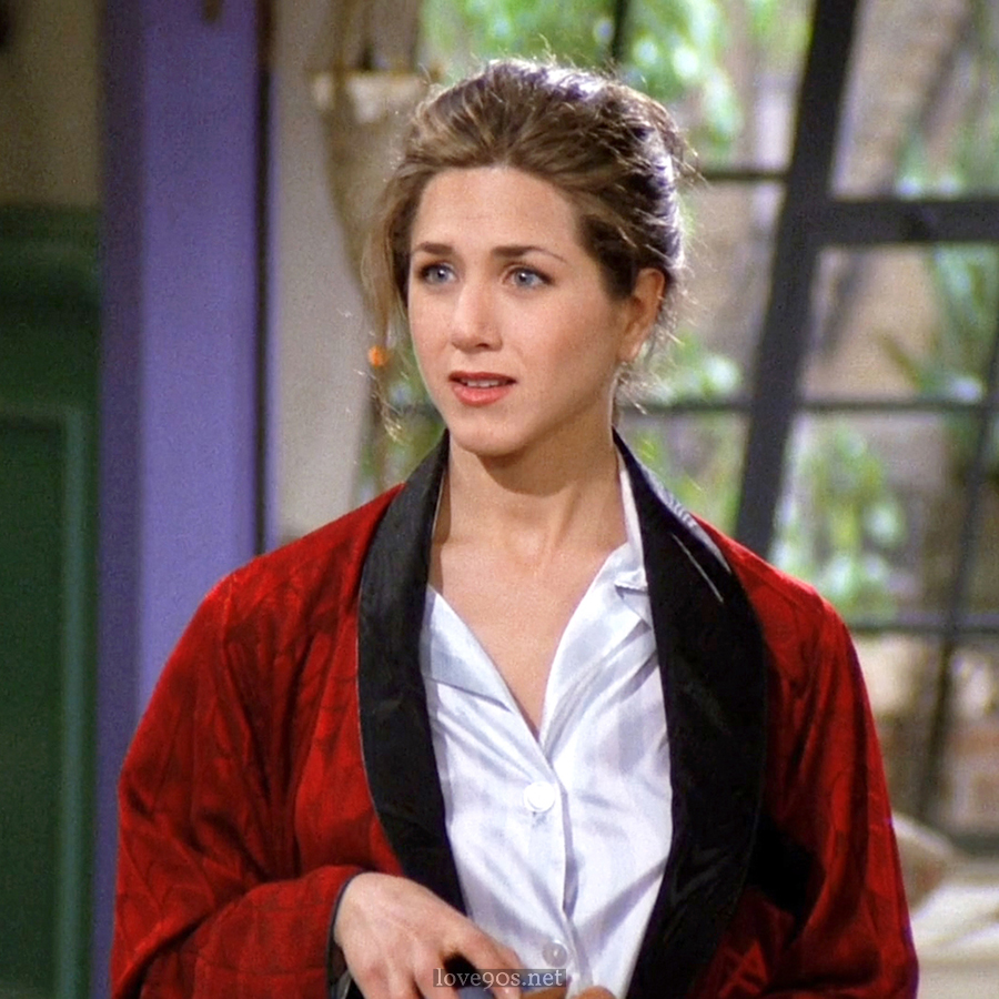Red Velvet Robe + Silk Pajamas: How Rachel Green Made Loungewear Look ...