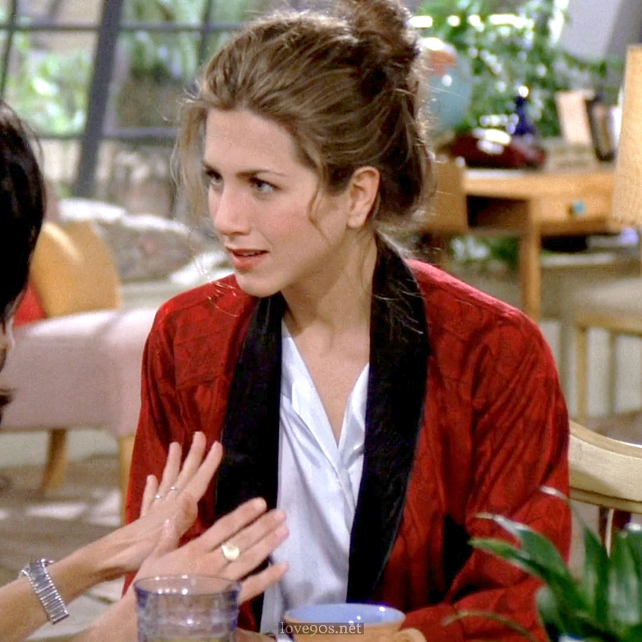 Red Velvet Robe + Silk Pajamas: How Rachel Green Made Loungewear Look ...