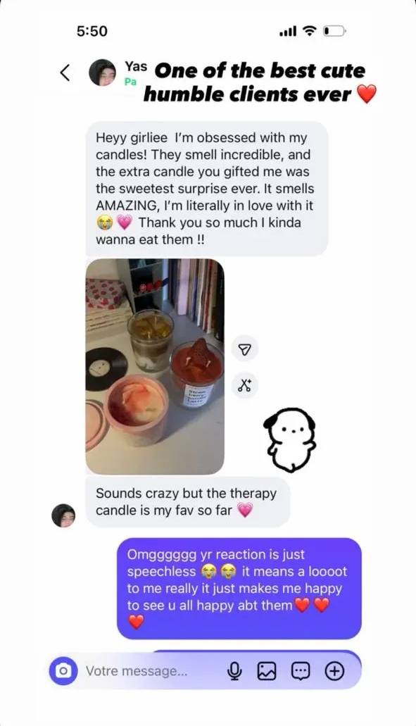 Avis client Instagram