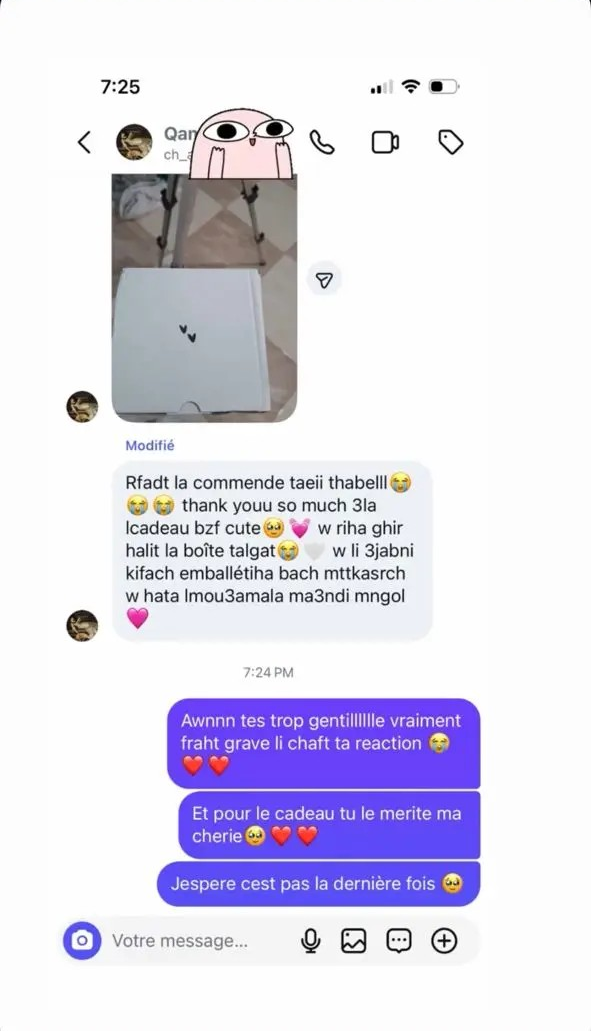 Avis client Instagram