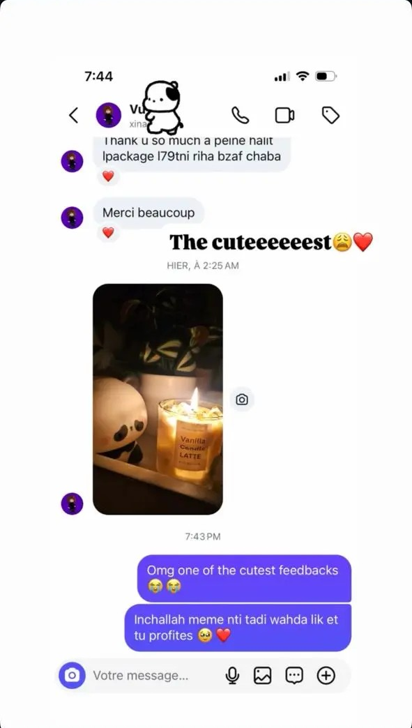 Avis client Instagram
