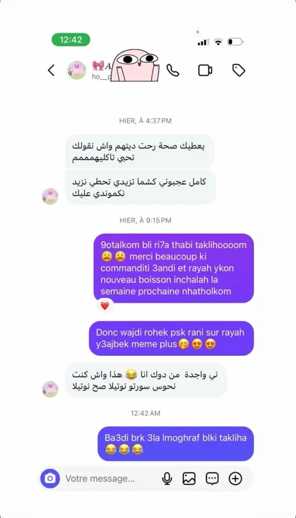 Avis client Instagram