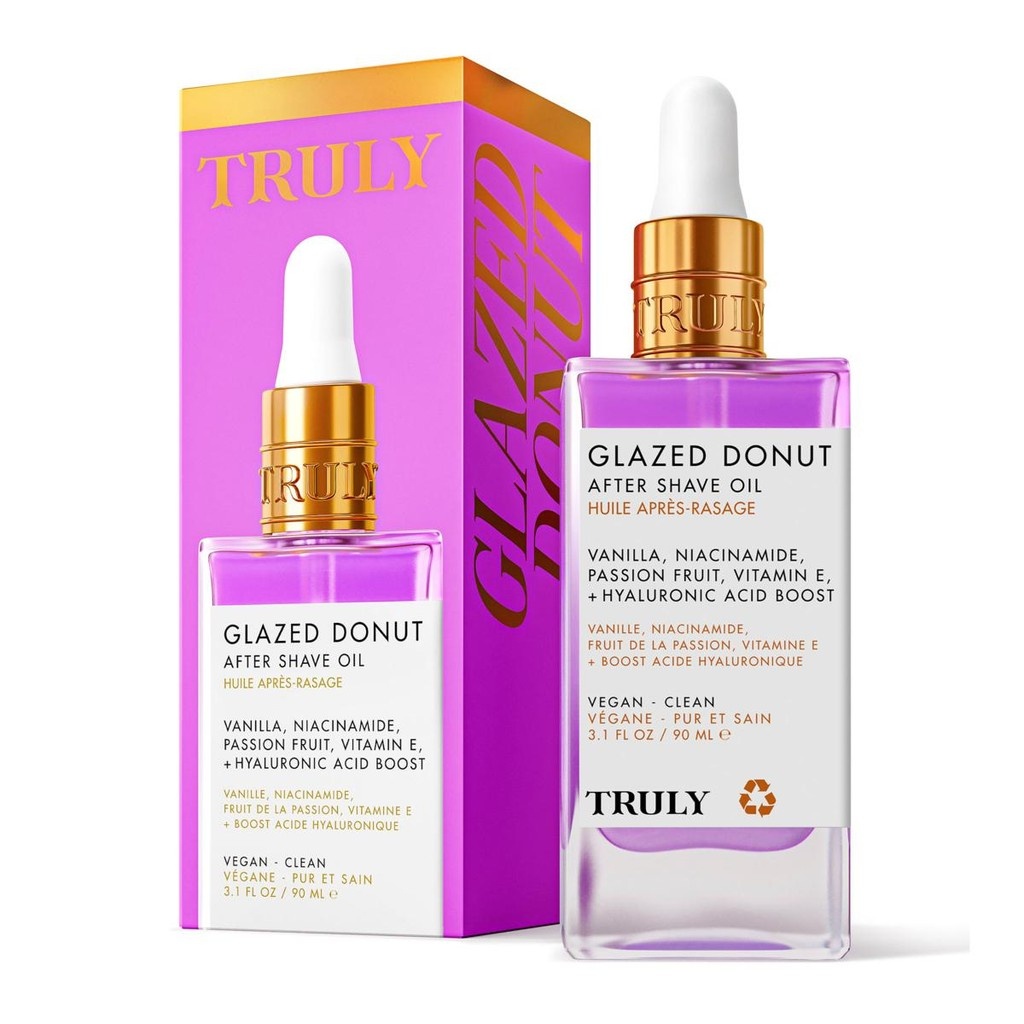 Truly glazed donut after shave oil