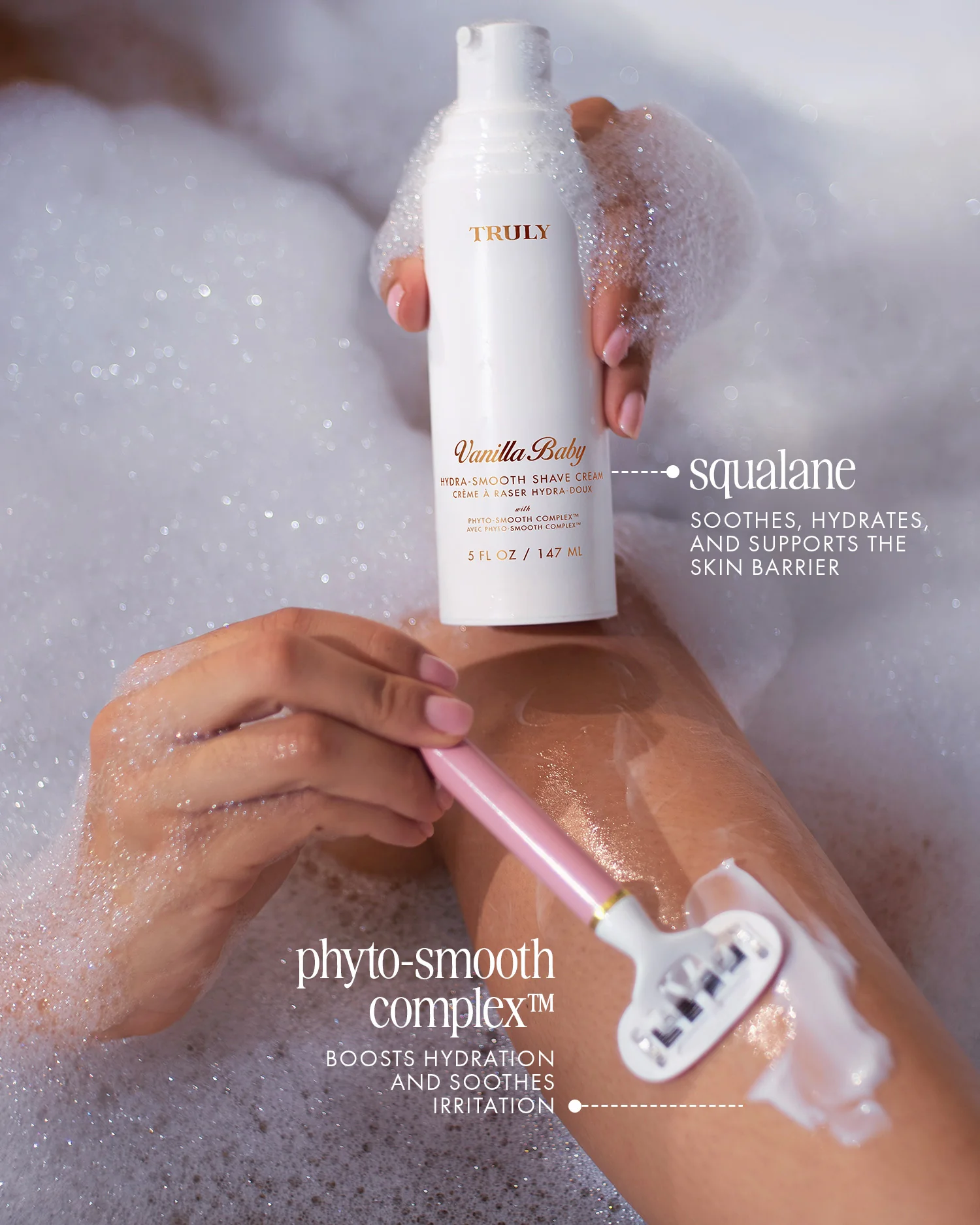 Truly shave cream vanilla baby