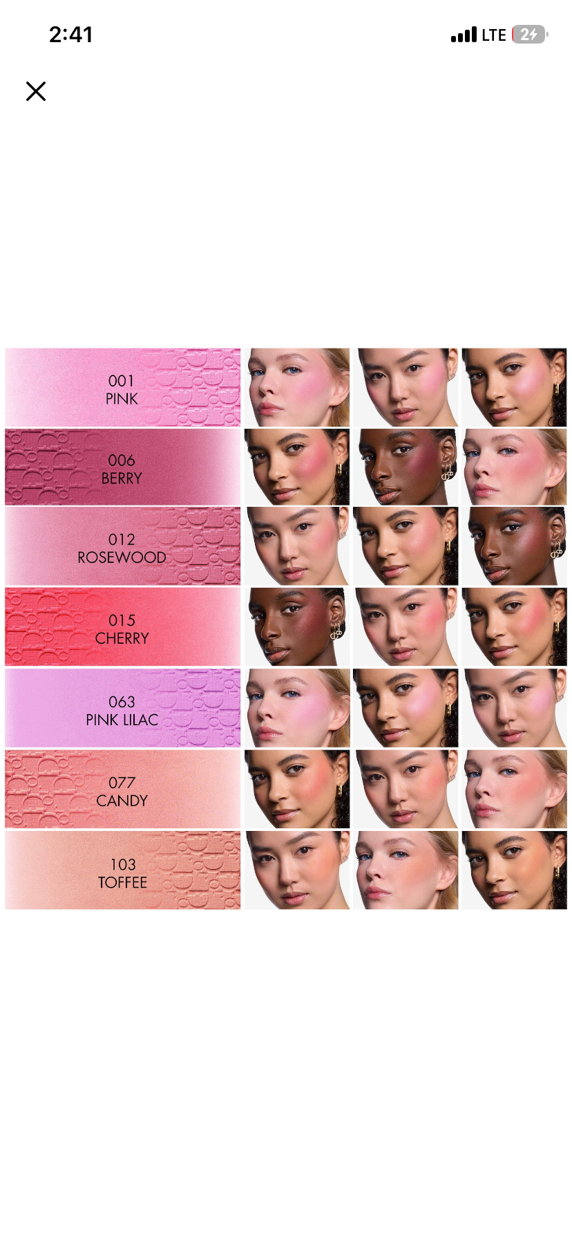 Dior rosy glow  powder blush