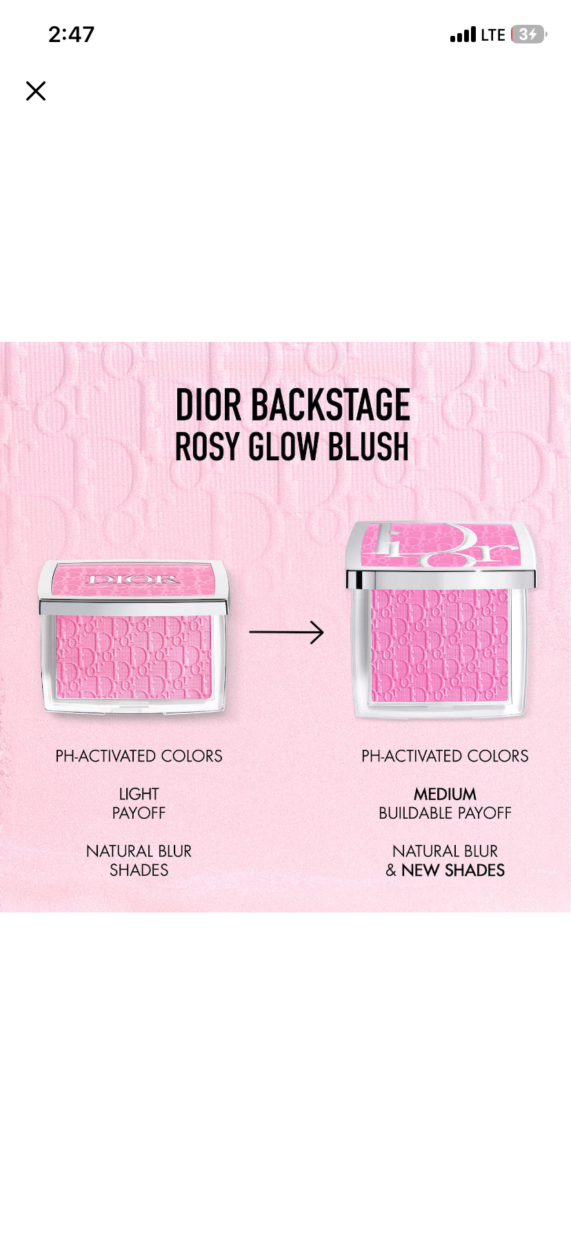 Dior rosy glow  powder blush