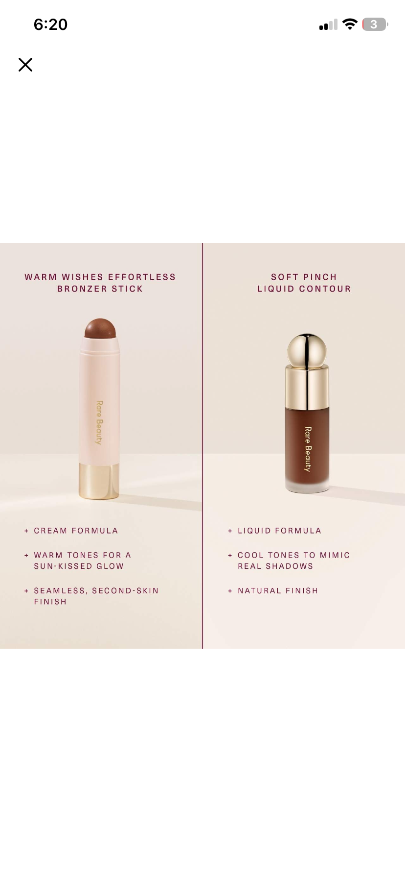 Rare beauty bronzer stick