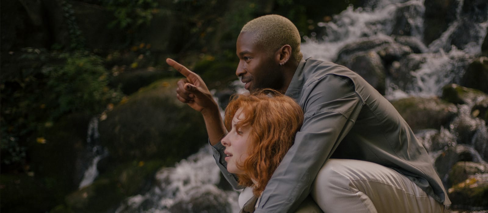 A couple on a day trip together