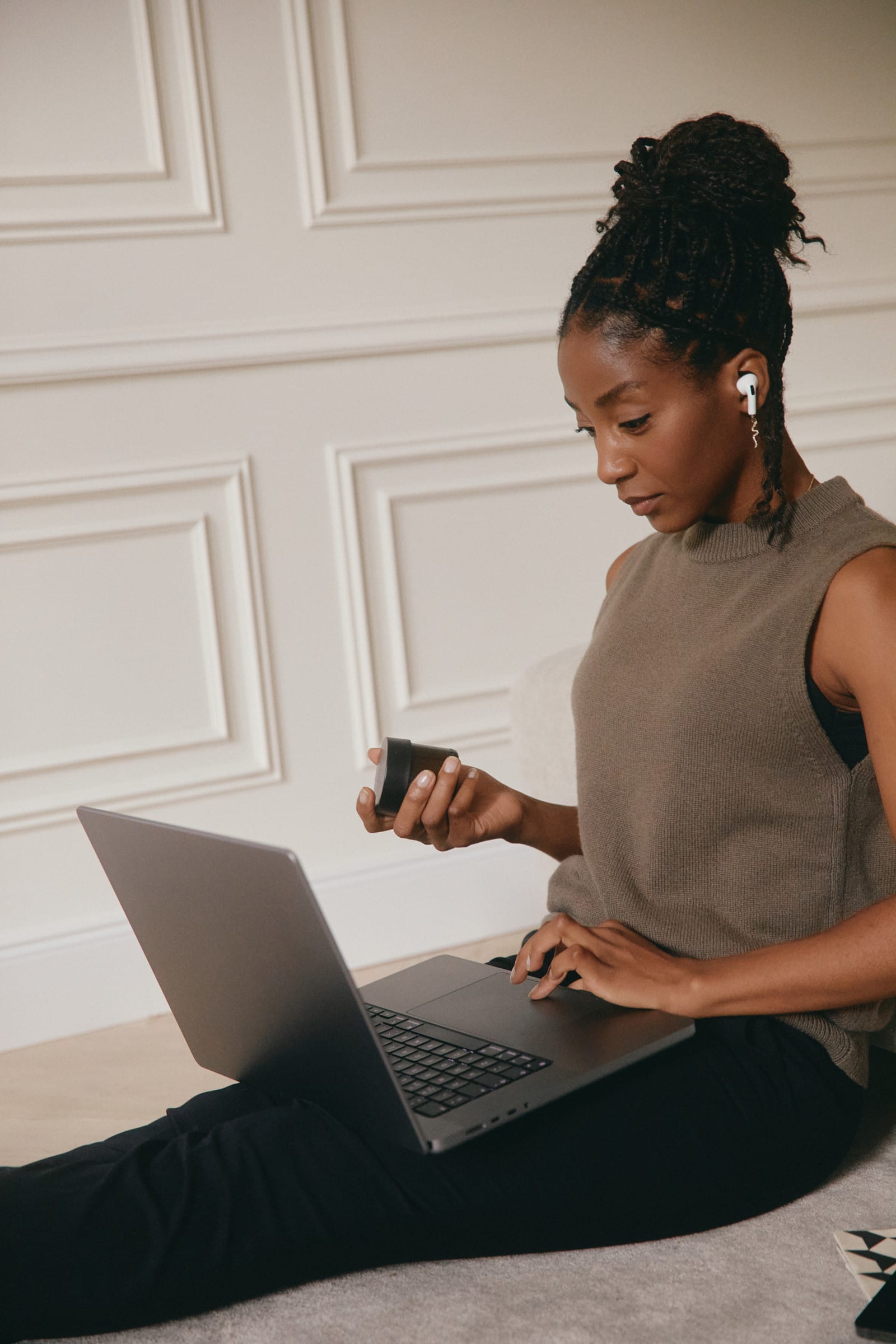 A person setting up their wedding plan on a laptop