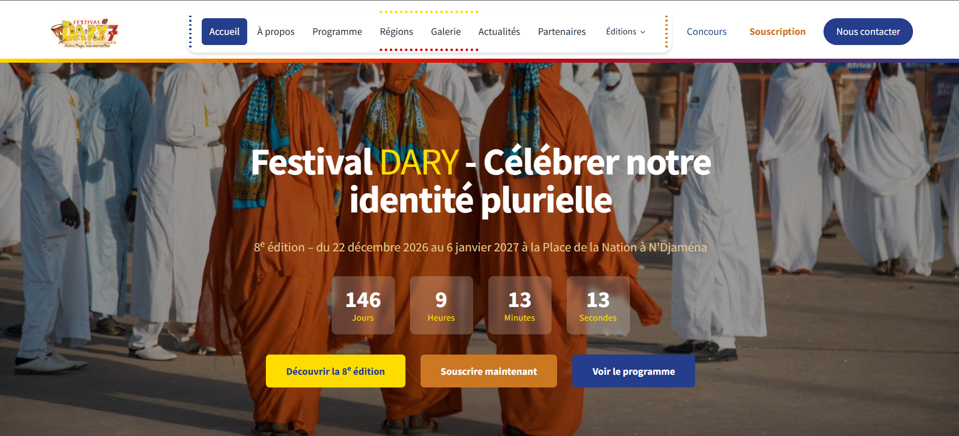 Festival Dary — Célébrer notre identité plurielle — projet sites web réalisé par Sougui Web Agency