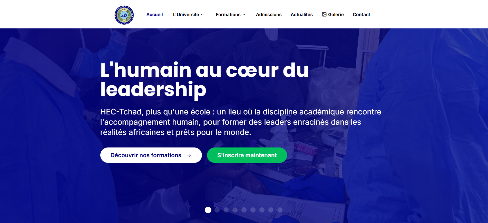 HEC-Tchad — L'humain au cœur du leadership — projet sites web réalisé par Sougui Web Agency