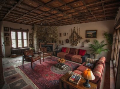 Bohemian interior design style example