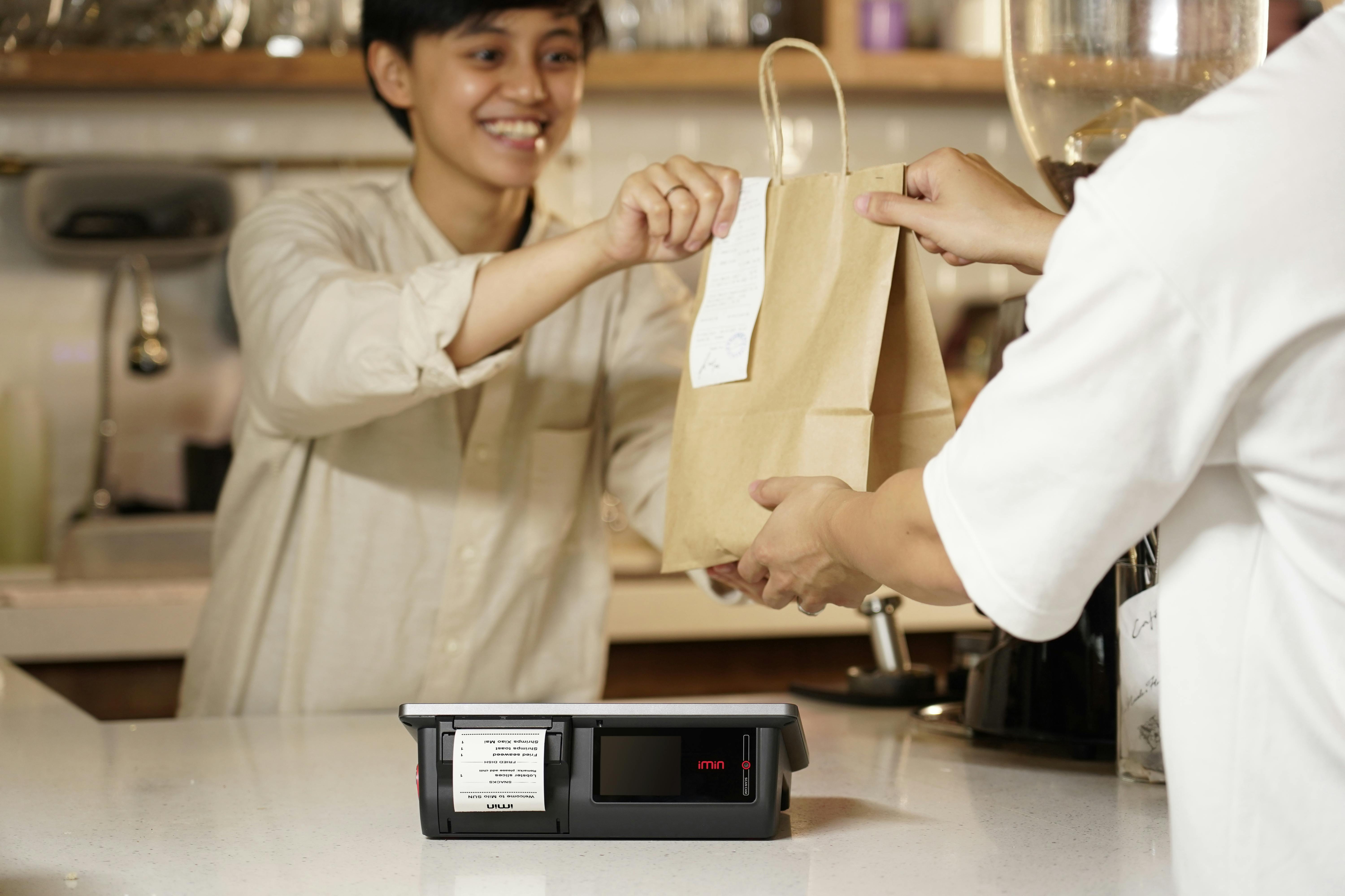 Staff member giving an order