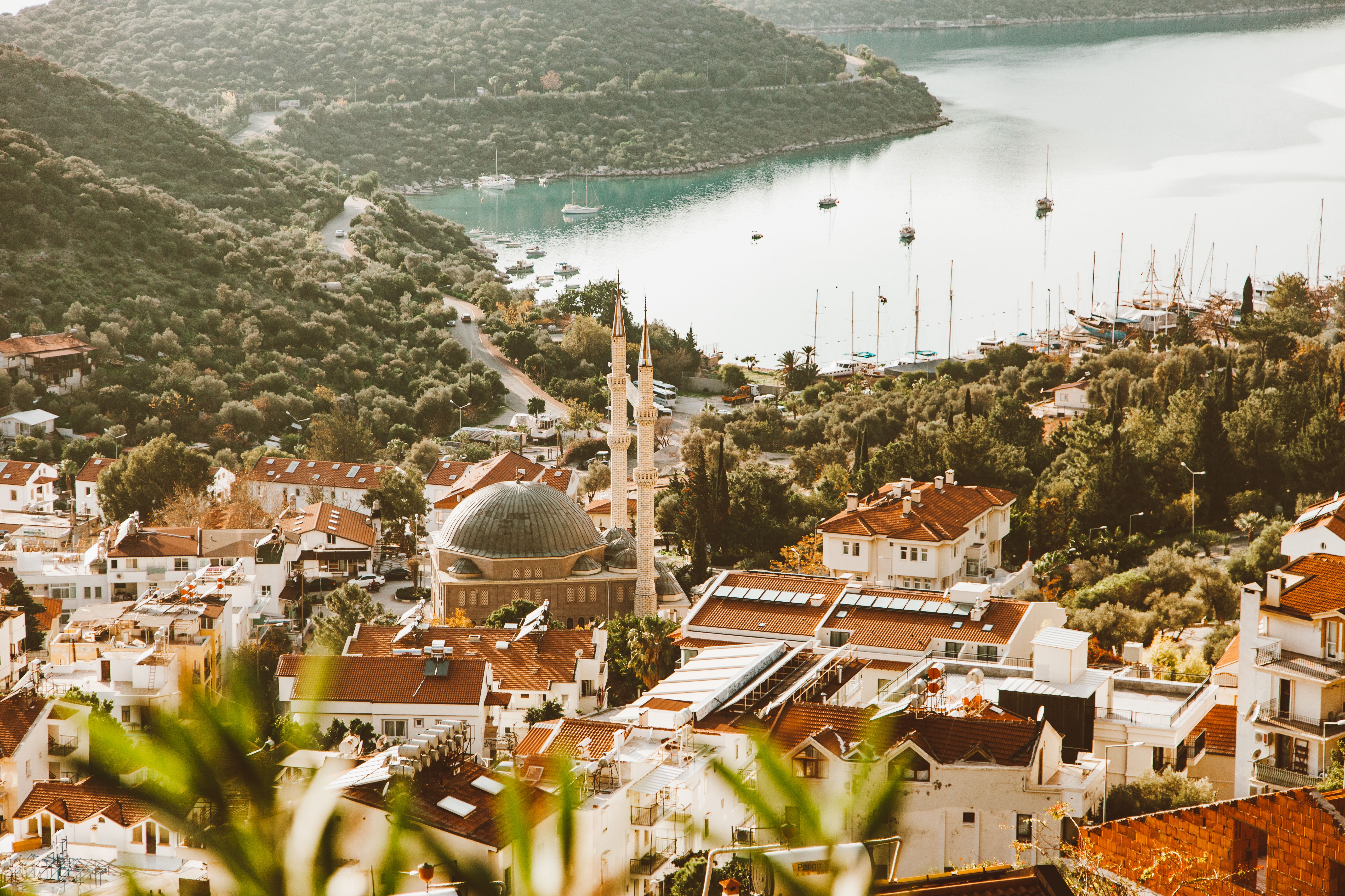 A safe, lively street or market scene in Istanbul or a coastal town, generic