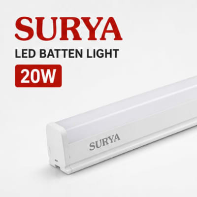 Surya 20W LED Tubelight – Bright White, Energy Saving