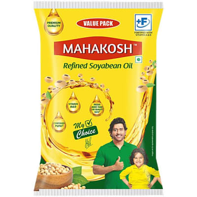Mahakosh Refined Soyabean Oil – 1 Litre Pouch