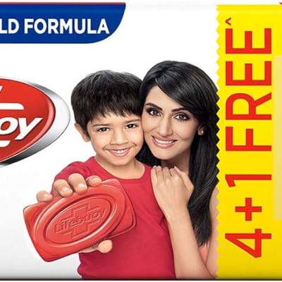 Lifebuoy Total 10 Germ Protection Bathing Soap – 4+1 Free | 125 g Each